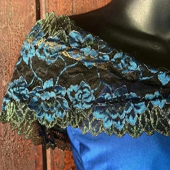 Sapphire Blue Lace & Sparkle Tulle Ballet Ballerina Tutu Dance Costume Dress - Picture 5 of 10